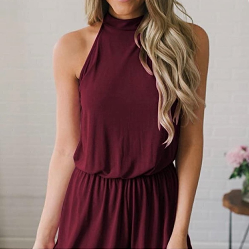 VICI  Burgundy Halter Romper size S